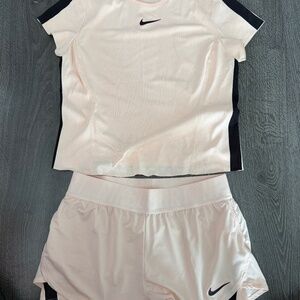 Nike Court Tennis Set M Blush Pink Zonal Cooling Top & Shorts